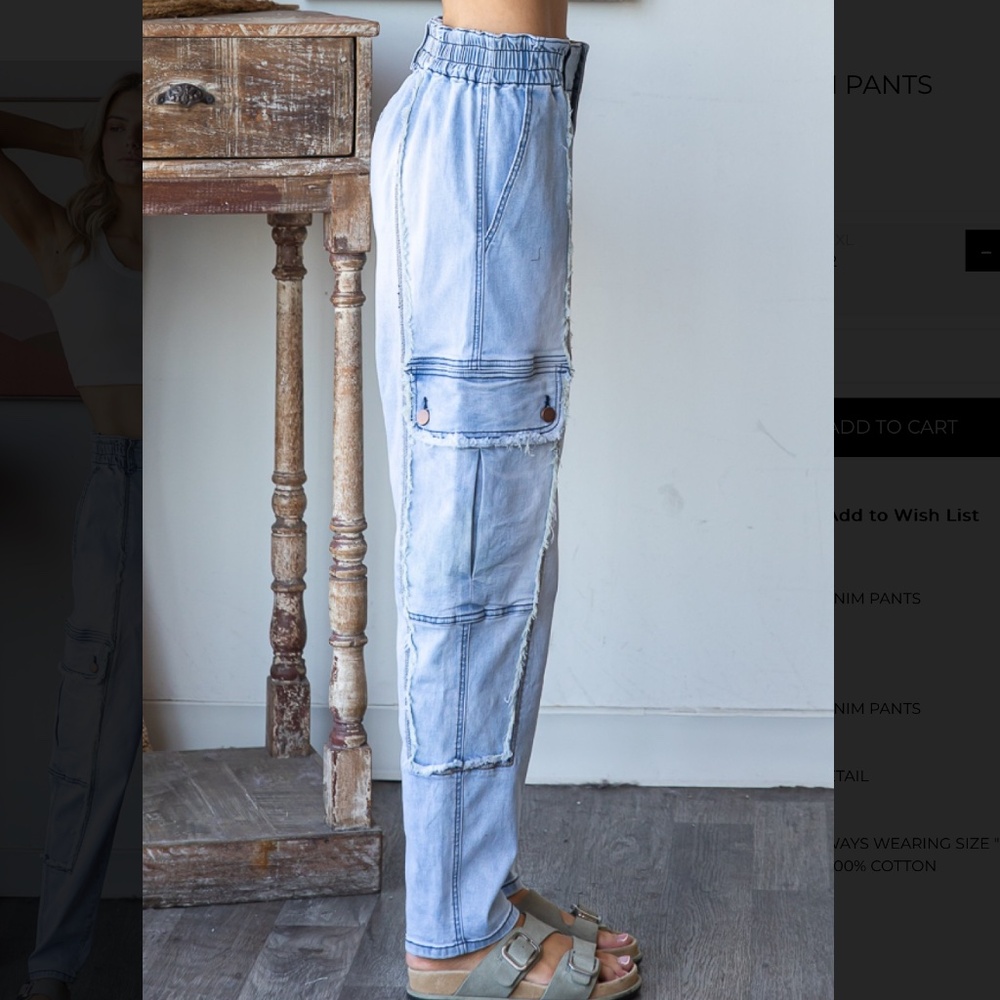 Oli & Hali Light Blue Cargo Track Pants - Picture 5 of 14